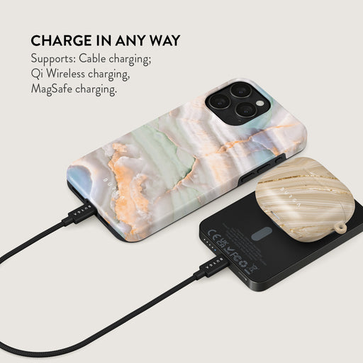 Pastel Hues - Colorful Marble Magnetic Power Bank 4