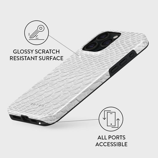 Glacial Desert - White Snakeskin iPhone 15 Pro Case 7