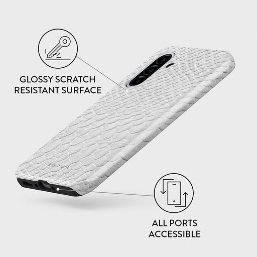 Glacial Desert - White Snakeskin Samsung Galaxy A36 5G Case 3