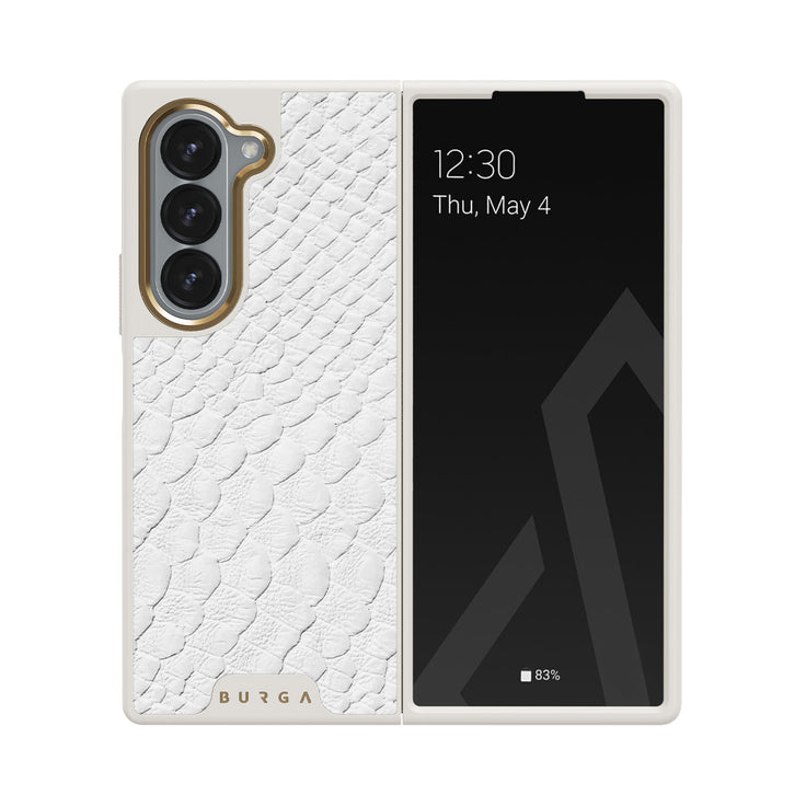Glacial Desert - White Snakeskin Samsung Galaxy Z Fold 6 Case