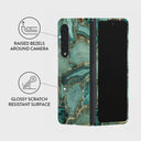 Ubud Jungle - Turquoise Samsung Galaxy Z Fold 4 Case 3