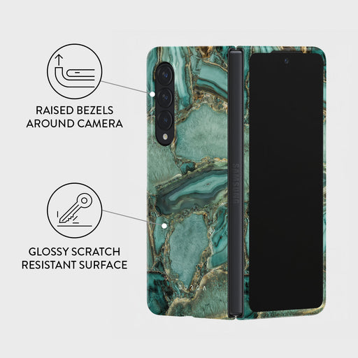 Ubud Jungle - Turquoise Samsung Galaxy Z Fold 4 Case 3