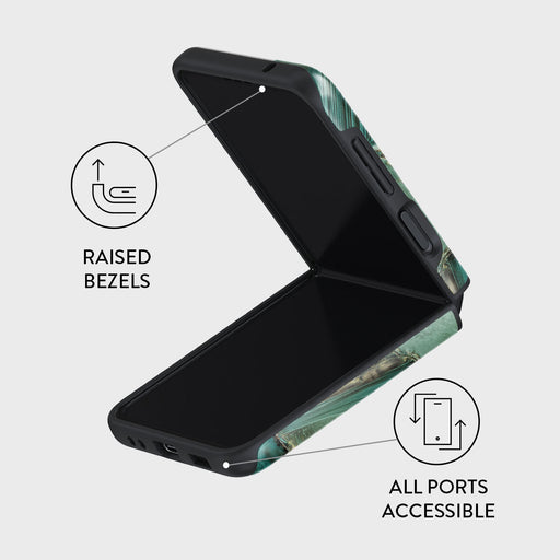 Ubud Jungle - Turquoise Samsung Galaxy Z Flip 3 Case 3
