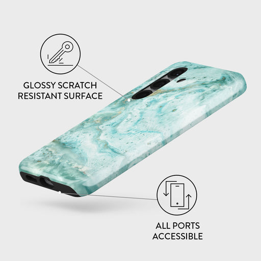 Uluwatu Waves - Teal Samsung Galaxy S25 Case 3