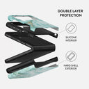 Uluwatu Waves - Teal Samsung Galaxy Z Flip 3 Case 2