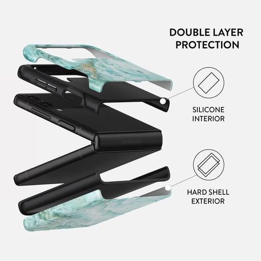 Uluwatu Waves - Teal Samsung Galaxy Z Flip 3 Case 2