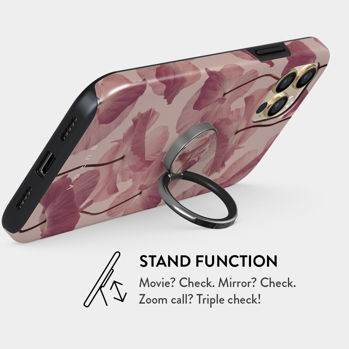 Tender Kiss - Phone Ring Holder Finger Grip Stand | BURGA