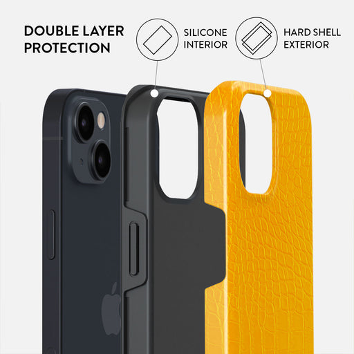 Canary Yellow - Snake Skin iPhone 15 Plus Case 6