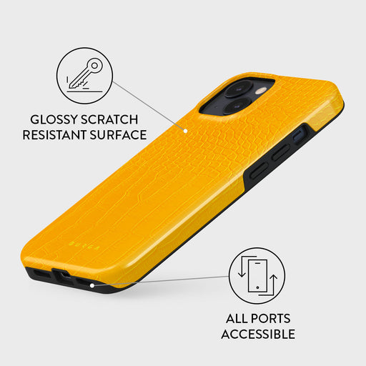 Canary Yellow - Snake Skin iPhone 15 Plus Case 7