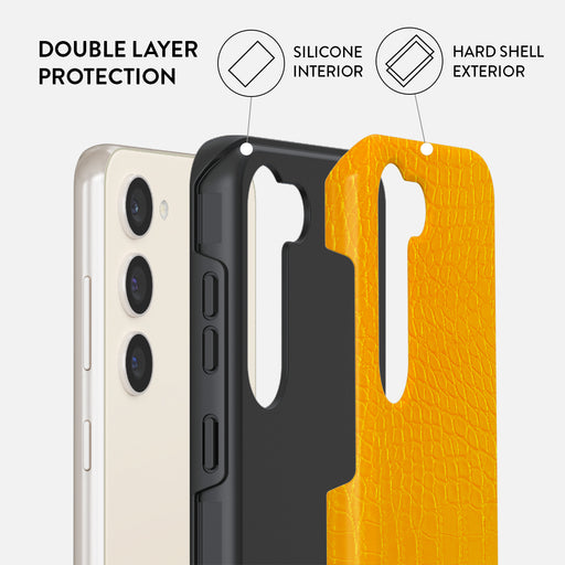 Canary Yellow - Snake Skin Samsung Galaxy S23 Case 6