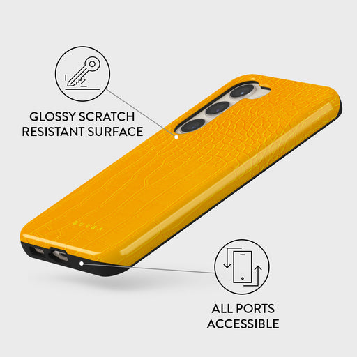 Canary Yellow - Snake Skin Samsung Galaxy S23 Case 7
