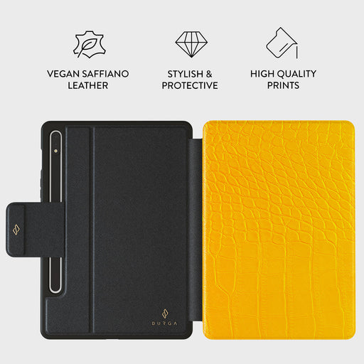 Canary Yellow - Snake Skin Samsung Galaxy Tab S9+ Case 2