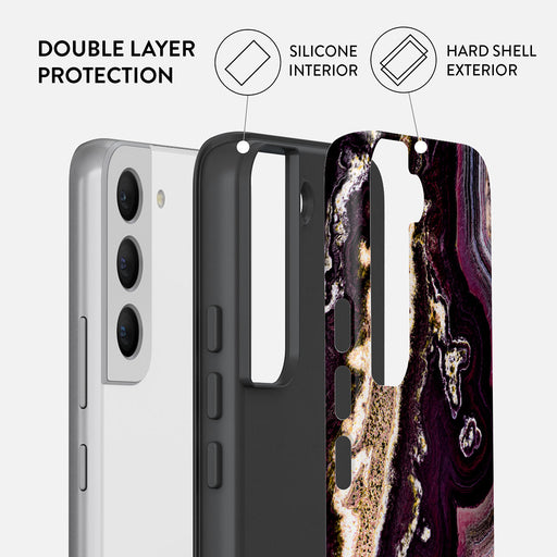Purple Skies - Marble Samsung Galaxy S22 Plus Case 6