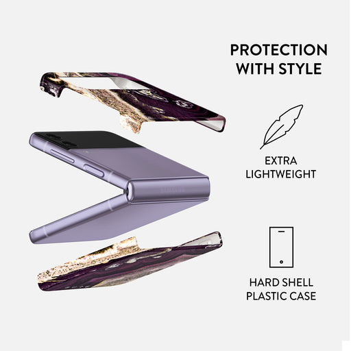 Purple Skies - Marble Samsung Galaxy Z Flip 4 Case 2