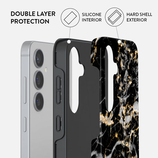 Make A Wish - Gold Marble Samsung Galaxy S24 FE Case 2
