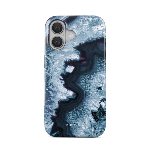 Frozen Lake - Gray Marble iPhone 16 Plus Case 1