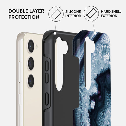 Frozen Lake - Gray Marble Samsung Galaxy S23 Case 6