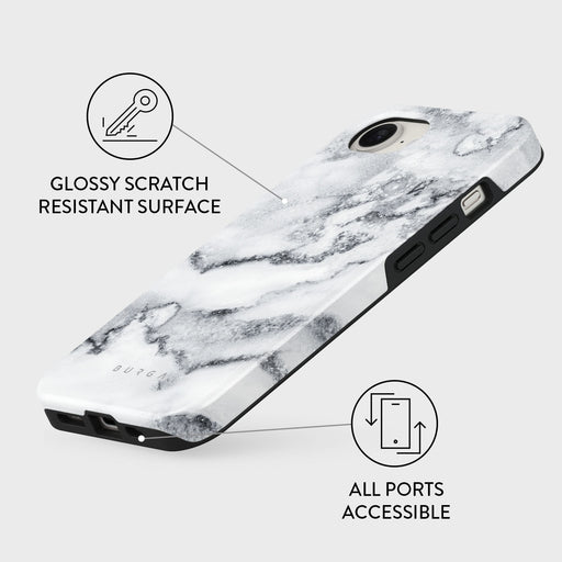 White Winter - Classy Marble iPhone 16e Case 3