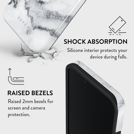 White Winter - Classy Marble iPhone 16e Case 4