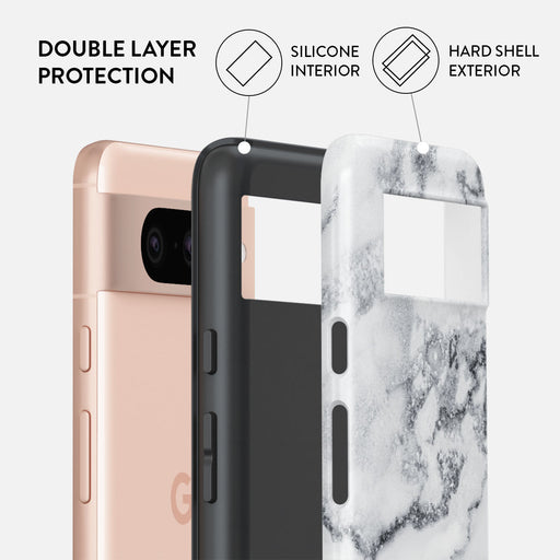 White Winter - Classy Marble Google Pixel 8 Case 3