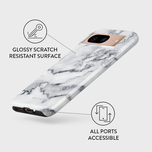White Winter - Classy Marble Google Pixel 8 Case 4