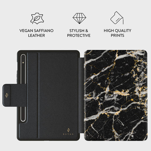 Make A Wish - Gold Marble Samsung Galaxy Tab S9+ FE Case 2