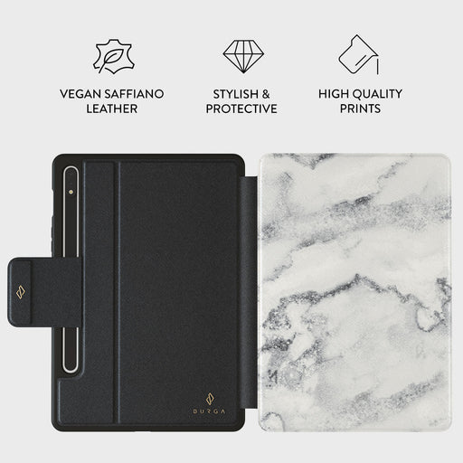 White Winter - Classy Marble Samsung Galaxy Tab S9/S10 Case 2