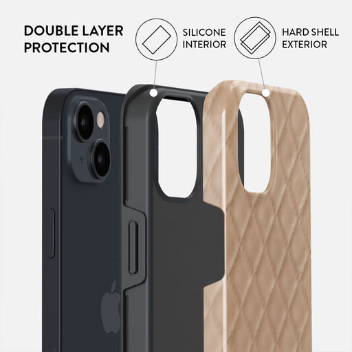 Simply Cream - Quilted iPhone 14 Plus Case 6