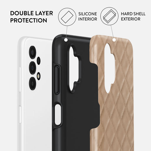Simply Cream - Quilted Samsung Galaxy A13 4G Case 2