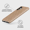 Simply Cream - Quilted Samsung Galaxy A13 4G Case 3