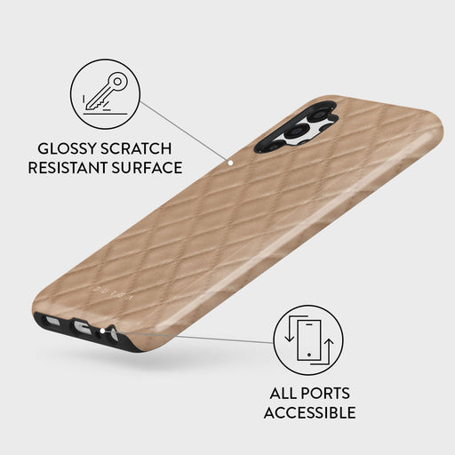Simply Cream - Quilted Samsung Galaxy A13 4G Case 3
