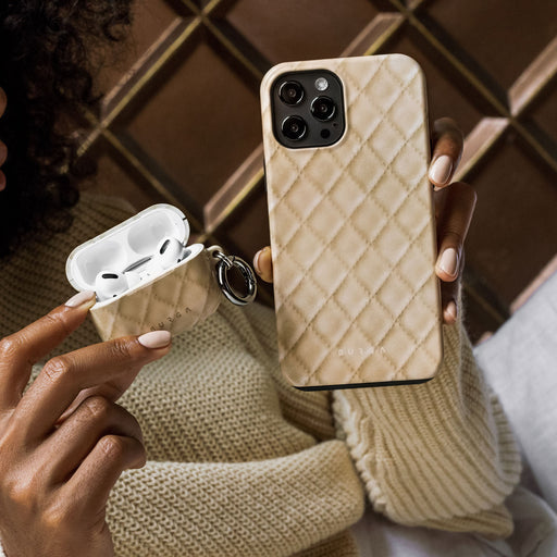 Simply Cream - Quilted iPhone 14 Case 25