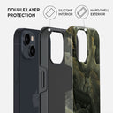 Misty Forest - Green Marble iPhone 13 Mini Case 6