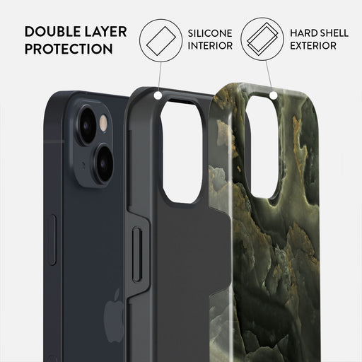 Misty Forest - Green Marble iPhone 13 Mini Case 6