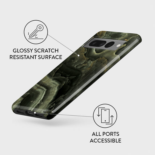 Misty Forest - Green Marble Google Pixel 7 Pro Case 3