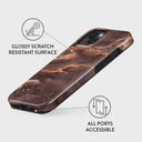 Fire Wood - Brown Marble iPhone 13 Mini Case 7