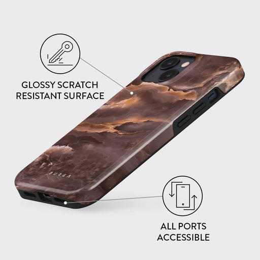 Fire Wood - Brown Marble iPhone 13 Mini Case 7