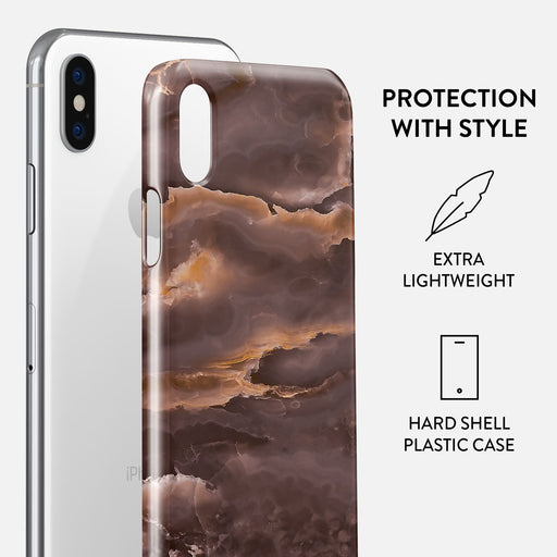 Fire Wood - Brown Marble iPhone XS Max Case 2