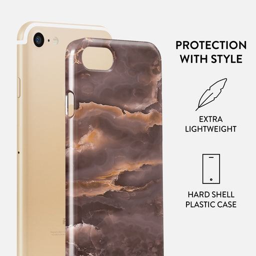Fire Wood - Brown Marble iPhone SE (2022) Case 2