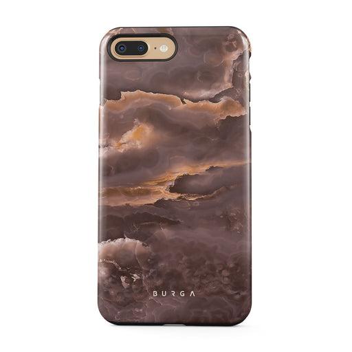 Fire Wood Brown Marble iPhone 7 Plus 8 Plus Case BURGA