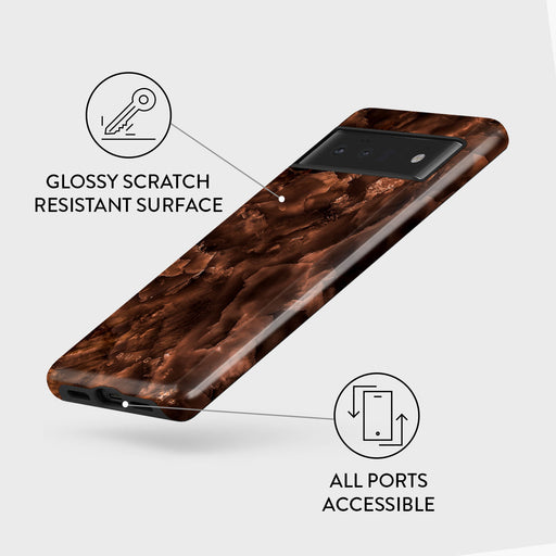 Toasted Chestnut - Brown Google Pixel 6 Pro Case 3