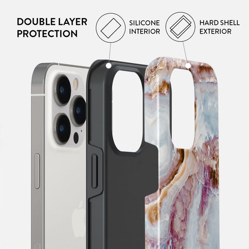 Frozen Leaves - Cute Marble iPhone 13 Pro Max Case 6