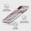 Frozen Leaves - Cute Marble iPhone 12 Pro Max Case 3