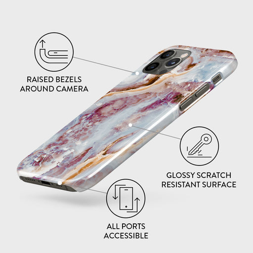 Frozen Leaves - Cute Marble iPhone 12 Pro Max Case 3