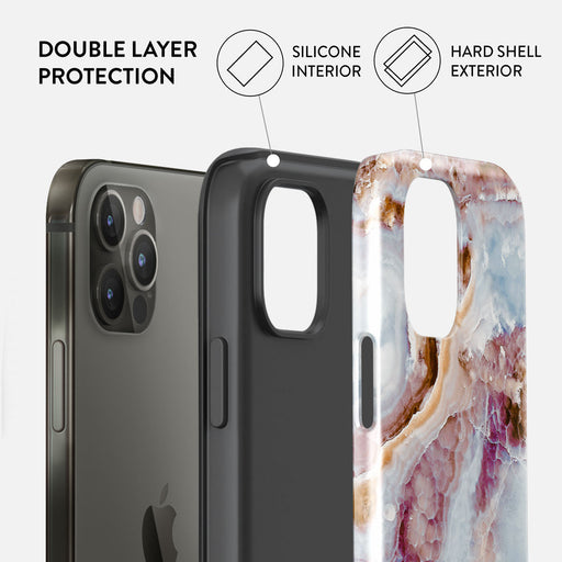 Frozen Leaves - Cute Marble iPhone 12 Pro Case 6