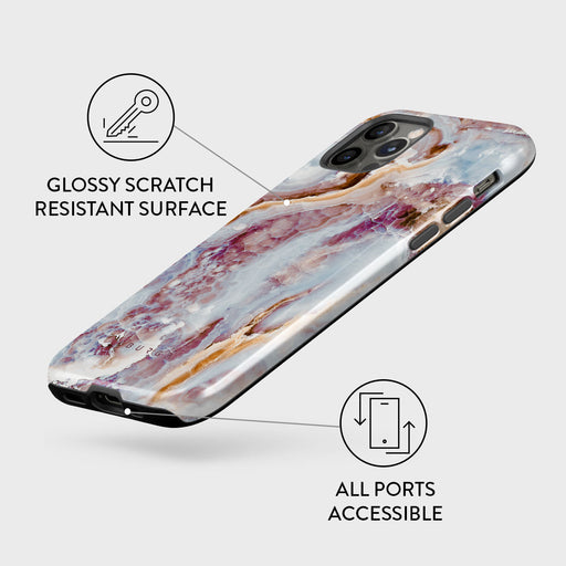 Frozen Leaves - Cute Marble iPhone 12 Pro Case 7