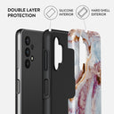 Frozen Leaves - Cute Marble Samsung Galaxy A32 5G Case 2
