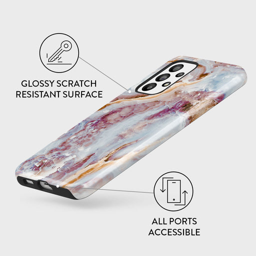 Frozen Leaves - Cute Marble Samsung Galaxy A33 Case 3