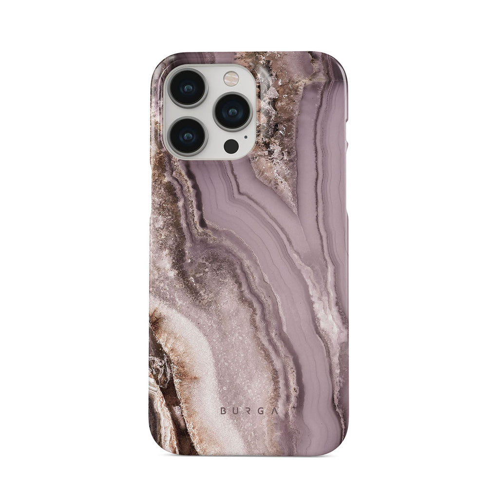 BURGA-Funda p/teléfono compatible c/iPhone 14 Pro Max, carcasa rígida  híbrida de 2 capas + Funda protectora de silicona, almendras latte a  lunares