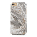 Snowstorm - Grey Marble iPhone SE (2022) Case